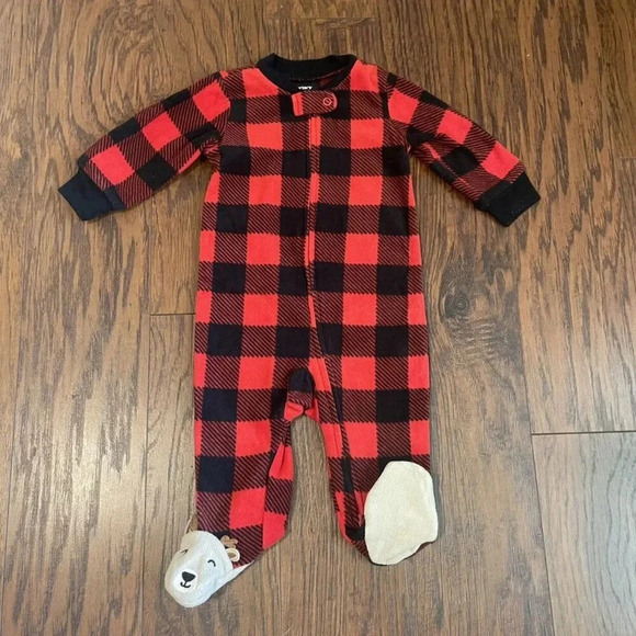 Carter's 6 Months Christmas Footed Pajamas 2 Pack With Santa & Reindeer - Picture 2 of 10